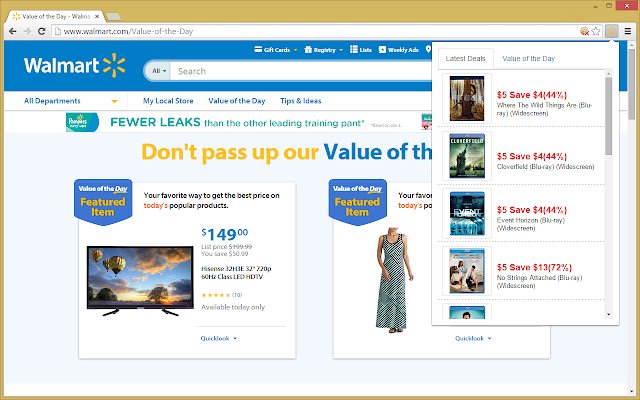 Walmart Deals  from Chrome web store to be run with OffiDocs Chromium online