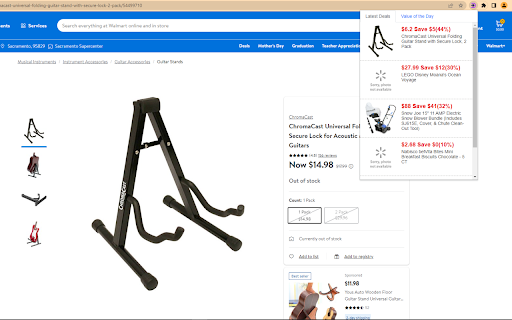 Walmart Deals Finder  from Chrome web store to be run with OffiDocs Chromium online
