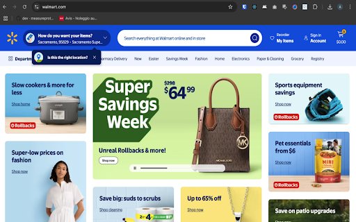 Walmart Navigation Guide  from Chrome web store to be run with OffiDocs Chromium online