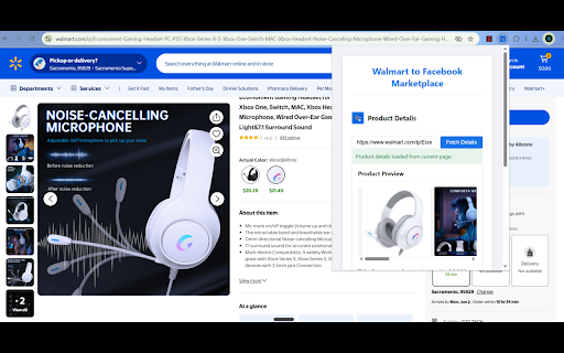 Walmart to Facebook Marketplace  from Chrome web store to be run with OffiDocs Chromium online