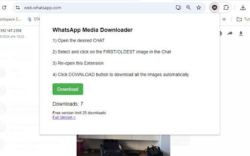 WA Media Documents Downloader from Chrome web store to be run with OffiDocs Chromium online WA Media Documents Downloader from Chrome web store to be run with OffiDocs Chromium online