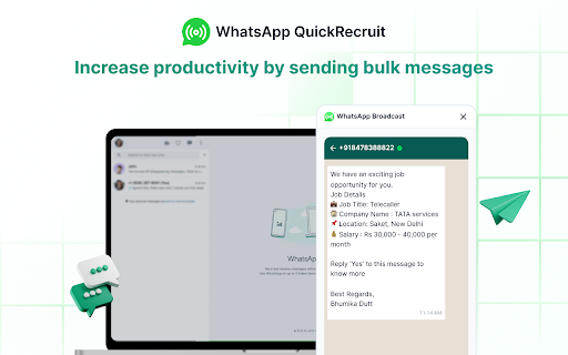 WA Quick Recruit by Job Hai from Chrome web store to be run with OffiDocs Chromium online WA Quick Recruit by Job Hai from Chrome web store to be run with OffiDocs Chromium online