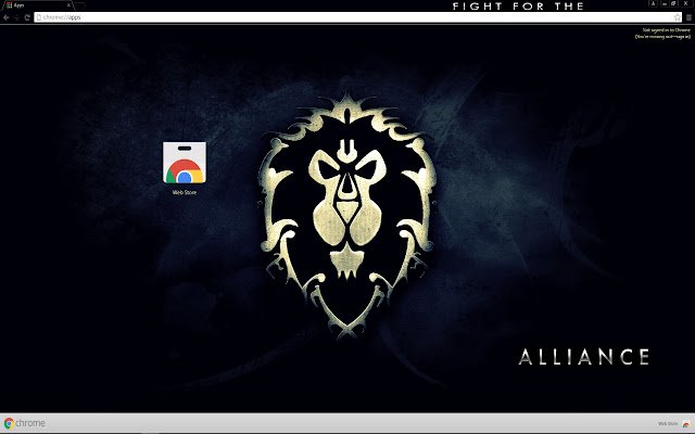 Warcraft Alliance HD Theme מחנות האינטרנט של Chrome להפעלה עם OffiDocs Chromium באינטרנט