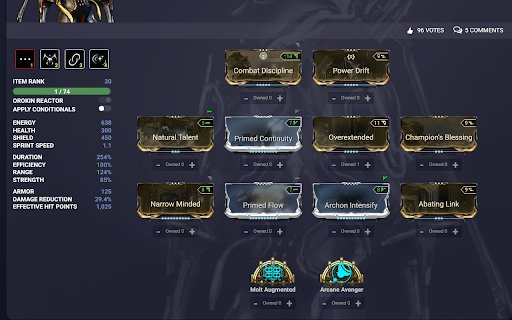Warframe (Build to Market)  from Chrome web store to be run with OffiDocs Chromium online