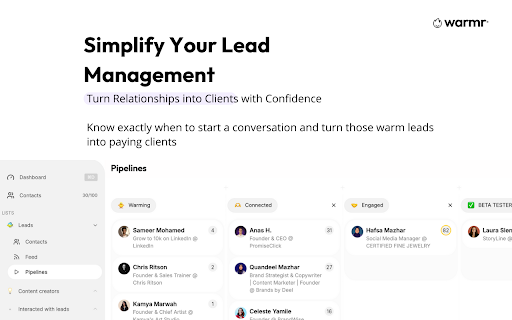 Warmr from Chrome web store to be run with OffiDocs Chromium online Warmr from Chrome web store to be run with OffiDocs Chromium online