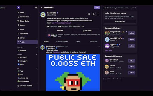 Warpcast PFP Animator  from Chrome web store to be run with OffiDocs Chromium online