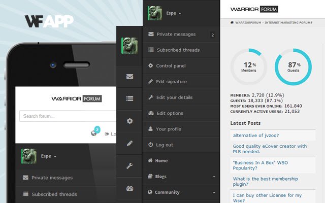 Warrior Forum  from Chrome web store to be run with OffiDocs Chromium online