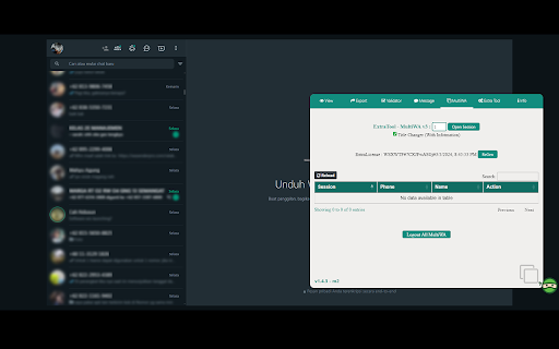 WASenderPro Ninja Profesional M3  from Chrome web store to be run with OffiDocs Chromium online