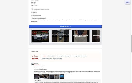 Watch Before Buy  from Chrome web store to be run with OffiDocs Chromium online