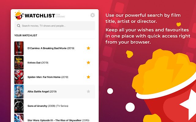 Watchlist for Chrome  from Chrome web store to be run with OffiDocs Chromium online