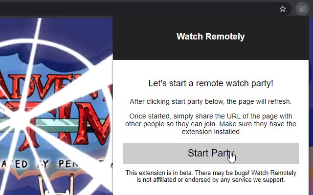 Watch Remotely  from Chrome web store to be run with OffiDocs Chromium online