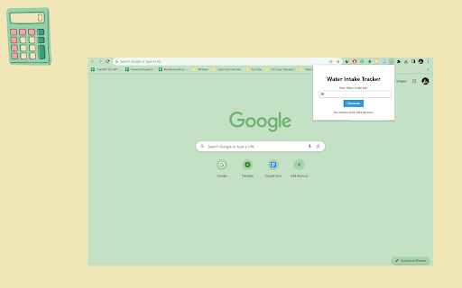 Water Intake Tracker  from Chrome web store to be run with OffiDocs Chromium online