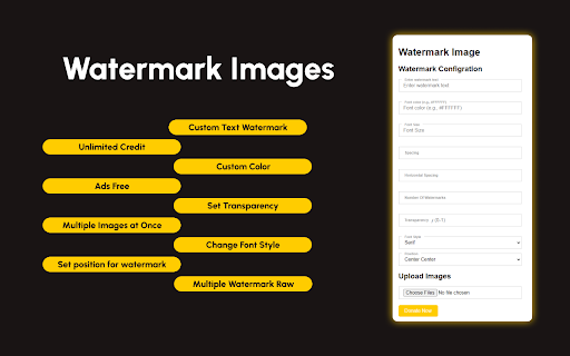 Watermark Images  from Chrome web store to be run with OffiDocs Chromium online