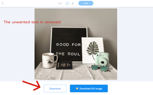 Watermark Remover 1 Click to Erase  from Chrome web store to be run with OffiDocs Chromium online