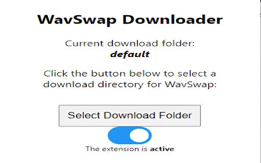Wavswap Downloader  from Chrome web store to be run with OffiDocs Chromium online