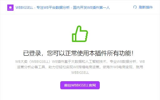 WBBIGSELL 专注WB平台数据分析 国内开发WB插件第一人  from Chrome web store to be run with OffiDocs Chromium online