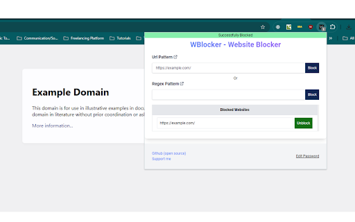 WBlocker Website BlockerBlock any website using chrome extension  from Chrome web store to be run with OffiDocs Chromium online