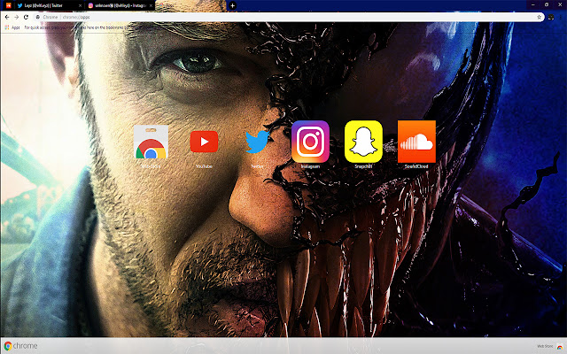 KAMI ADALAH VENOM } Tom Hardy } FANART 1920X1080PX daripada kedai web Chrome untuk dijalankan dengan OffiDocs Chromium dalam talian