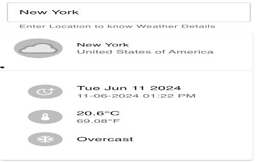 Weather Details  from Chrome web store to be run with OffiDocs Chromium online