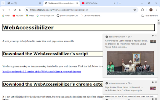 WebAccessibilizer  from Chrome web store to be run with OffiDocs Chromium online