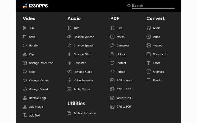 Web Apps ng 123apps mula sa Chrome web store na tatakbo sa OffiDocs Chromium online