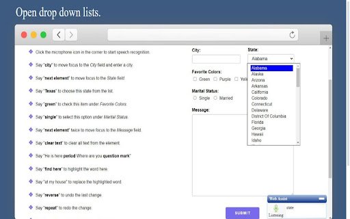 Web Assist  from Chrome web store to be run with OffiDocs Chromium online
