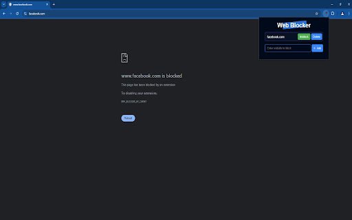 Web Blocker  from Chrome web store to be run with OffiDocs Chromium online