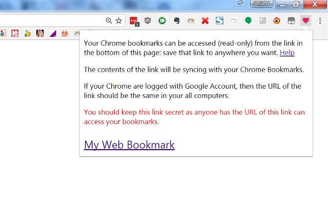 WebBookmark dari toko web Chrome untuk dijalankan dengan OffiDocs Chromium online