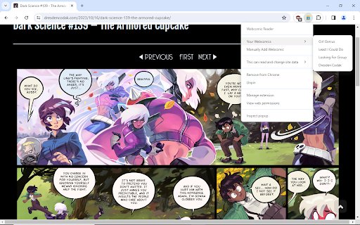 Webcomic Reader  from Chrome web store to be run with OffiDocs Chromium online