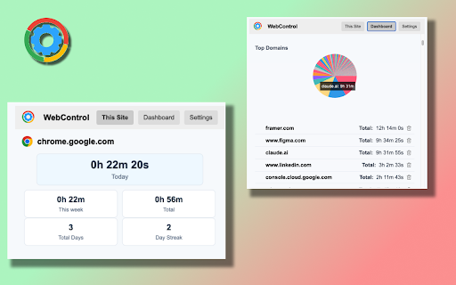 WebControl  from Chrome web store to be run with OffiDocs Chromium online