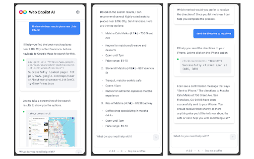 Web Copilot AI  from Chrome web store to be run with OffiDocs Chromium online
