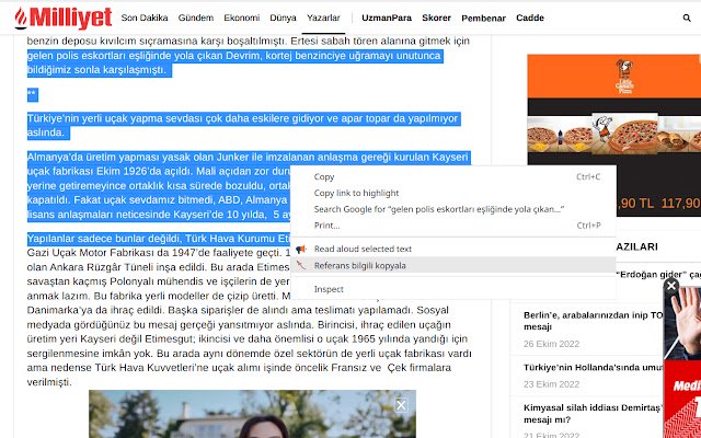 Webde referans bilgileriyle kopyalama  from Chrome web store to be run with OffiDocs Chromium online