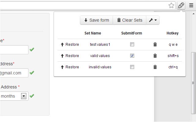 Web Developer Form Filler  from Chrome web store to be run with OffiDocs Chromium online