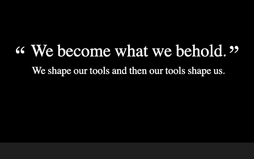 We Become What We Behold  from Chrome web store to be run with OffiDocs Chromium online
