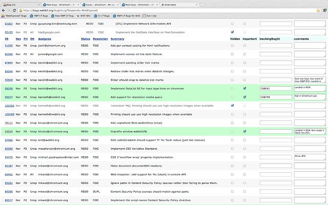 WebExposed Extension  from Chrome web store to be run with OffiDocs Chromium online