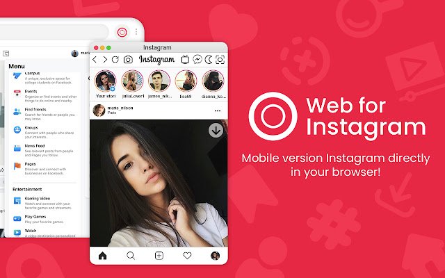 Web for Instagram™  from Chrome web store to be run with OffiDocs Chromium online