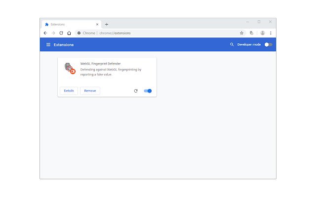 WebGL Fingerprint Defender  from Chrome web store to be run with OffiDocs Chromium online