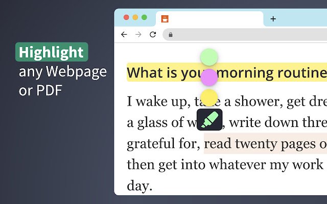 Web Highlight PDF Web Highlighter daripada kedai web Chrome untuk dijalankan dengan OffiDocs Chromium dalam talian