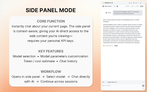 WebNexus AI: Interact with Web, PDF, YouTube  from Chrome web store to be run with OffiDocs Chromium online