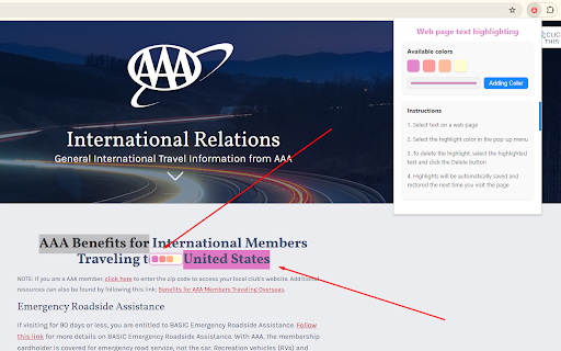 Web page text highlighting from Chrome web store to be run with OffiDocs Chromium online Web page text highlighting from Chrome web store to be run with OffiDocs Chromium online