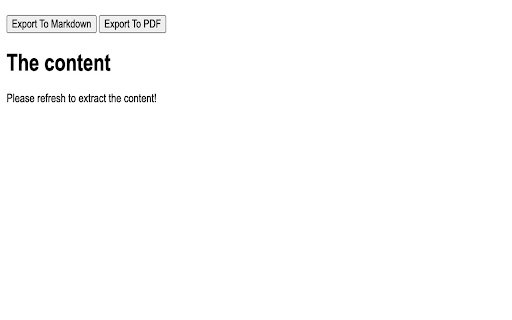 Webpage to Markdown and PDF  from Chrome web store to be run with OffiDocs Chromium online
