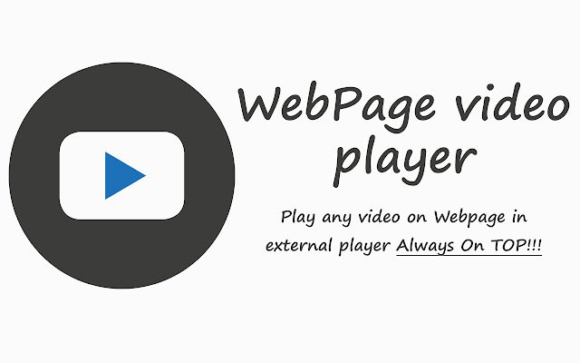 โปรแกรมเล่นวิดีโอ WebPage จาก Chrome เว็บสโตร์ที่จะรันด้วย OffiDocs Chromium ออนไลน์