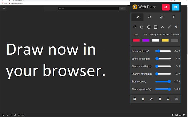 Web Paint for Google Chrome™  from Chrome web store to be run with OffiDocs Chromium online