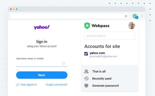 Webpass: מנהל סיסמאות לחברות מחנות האינטרנט של Chrome להפעלה עם OffiDocs Chromium באינטרנט