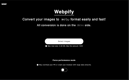 Webpify  from Chrome web store to be run with OffiDocs Chromium online