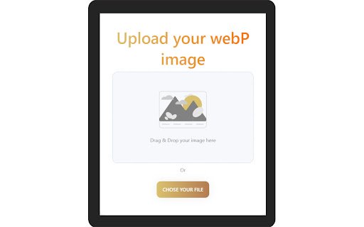 WebP to PNG image converter  from Chrome web store to be run with OffiDocs Chromium online