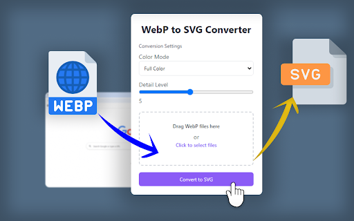 WebP to SVG  from Chrome web store to be run with OffiDocs Chromium online