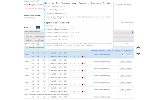 Webreg Course Info Extension  from Chrome web store to be run with OffiDocs Chromium online