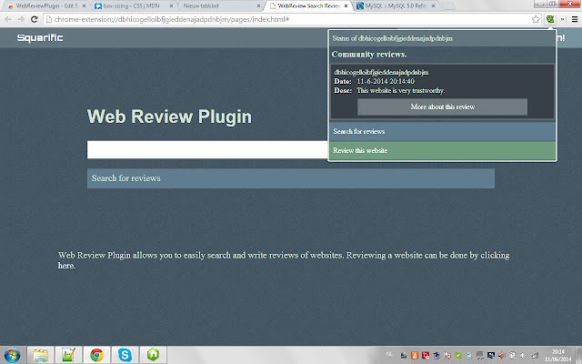 WebReviewPlugin ze sklepu internetowego Chrome do uruchomienia z OffiDocs Chromium online