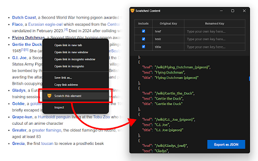 Web Scratch: Simple Web Scraping Tool  from Chrome web store to be run with OffiDocs Chromium online